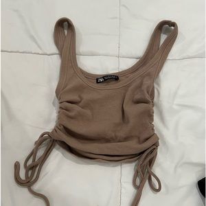 Zara Nude Cropped Top